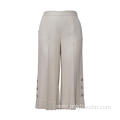 Cotton Linen Pants Loose Casual Solid Color